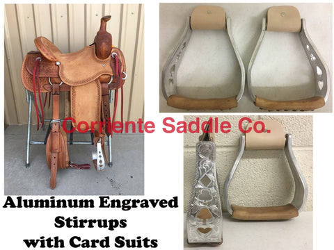 CSSTIRRUP 111 Aluminum Engraved With Card Suits
