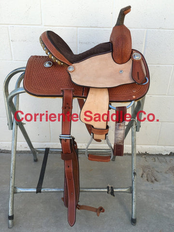 CSY 708A 10 Inch Corriente Youth Kids Barrel Saddle