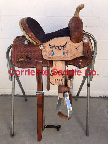 CSY 709A 10 Inch Corriente Youth Kids Barrel Saddle