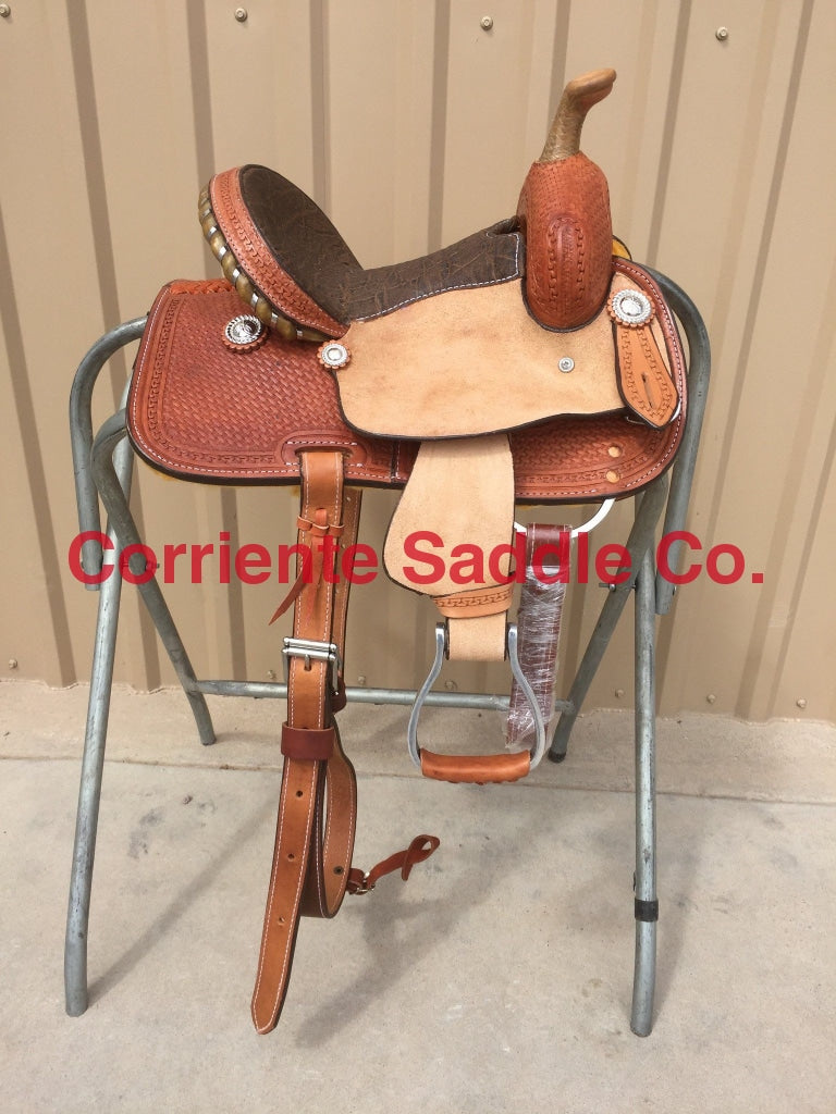 CSY 713 10 Inch Corriente Youth Kids Barrel Saddle - Corriente Saddle