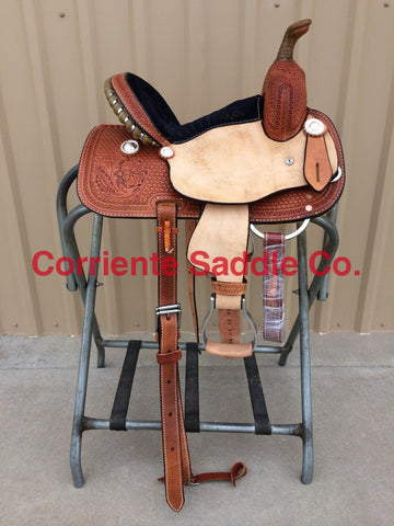 CSY 714 10 Inch Corriente Youth Kids Barrel Saddle
