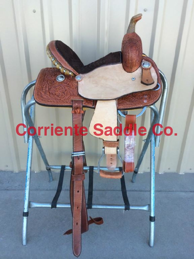 CSY 714A 10 Inch Corriente Youth Kids Barrel Saddle - Corriente Saddle
