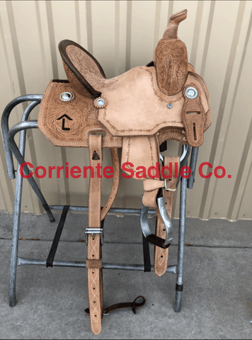 CSY 715K 10 Inch Corriente Youth Kids Barrel Saddle